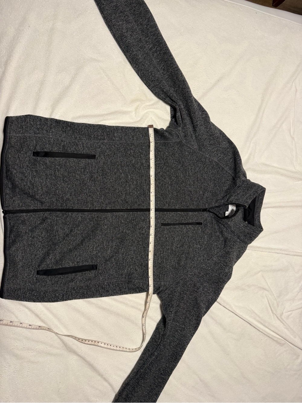 Calvin Klein Men's Charcoal Gray Full-Zip Sweater Jacket